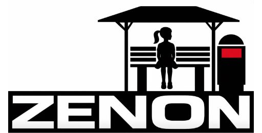 Zenon logo: park shelter and bench silhouette with ZENON wordmark